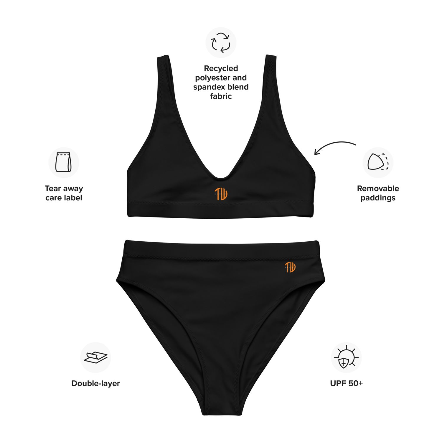Recycelter High Waist Bikini