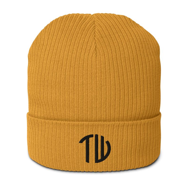 Gerippte Bio-Beanie