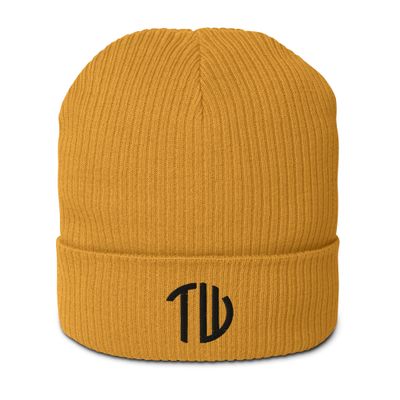Gerippte Bio-Beanie
