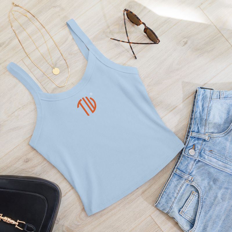 Damen Tanktop mit feiner Rippstruktur