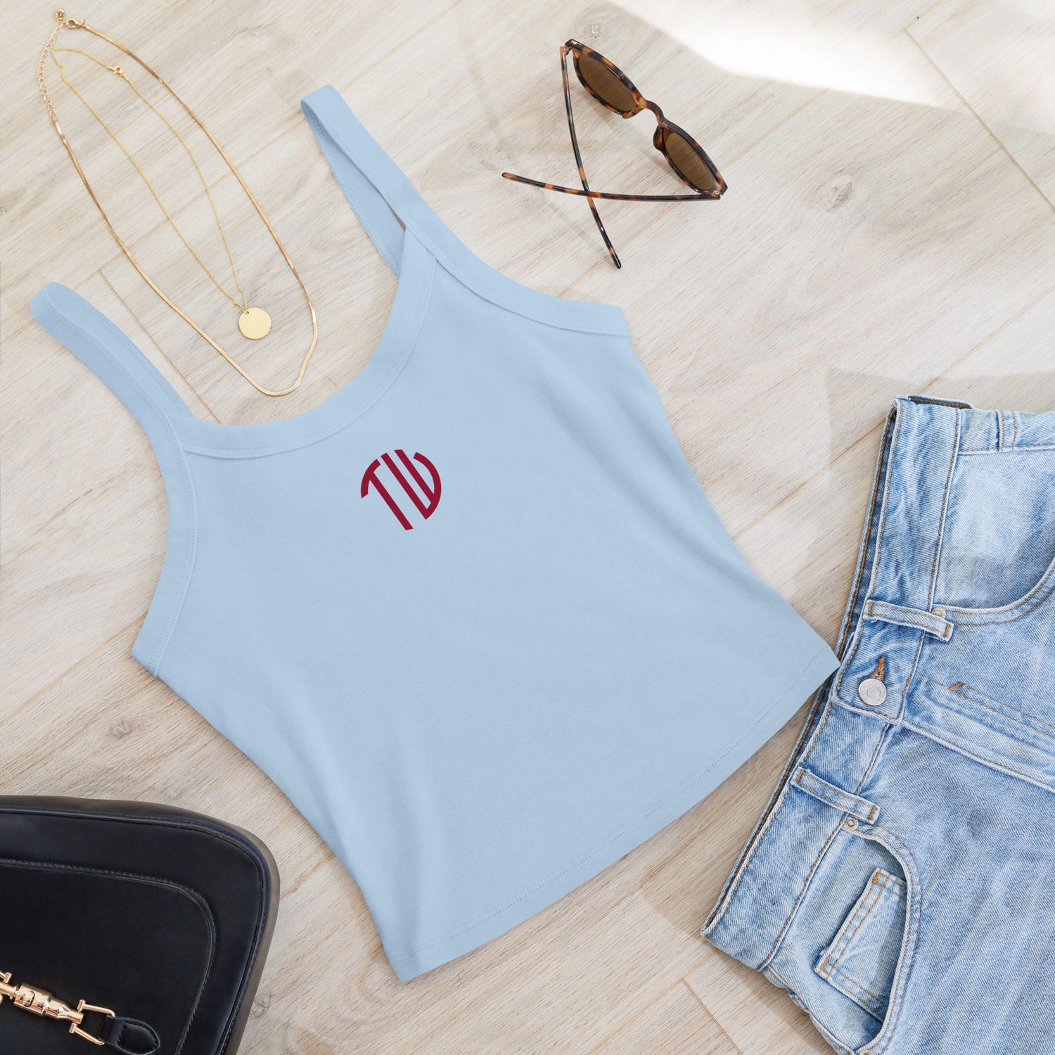 Damen Tanktop mit feiner Rippstruktur