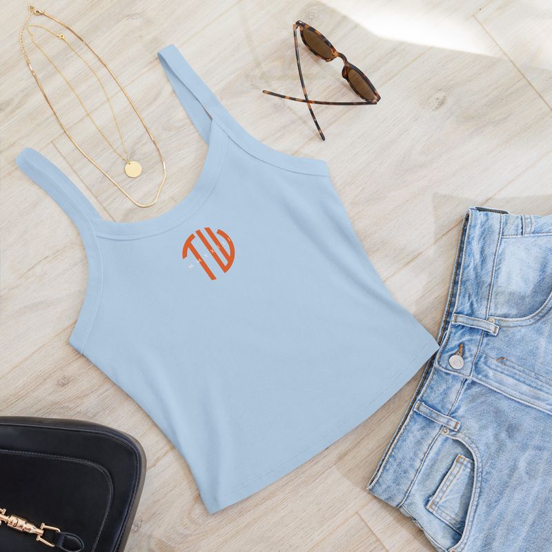 Damen Tanktop mit feiner Rippstruktur