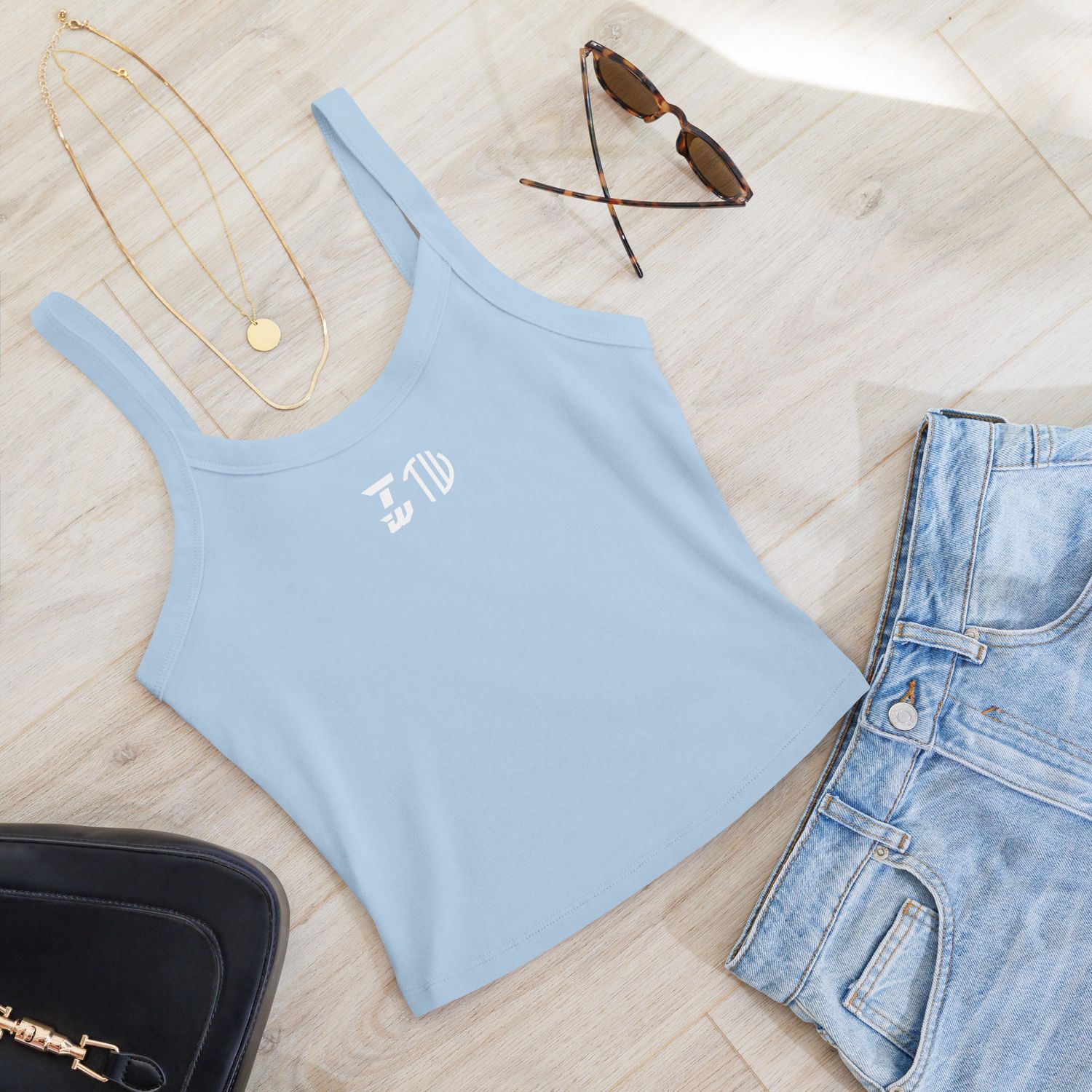 Damen Tanktop mit feiner Rippstruktur