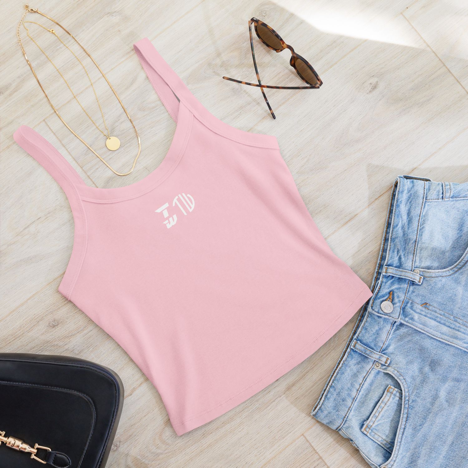Damen Tanktop mit feiner Rippstruktur