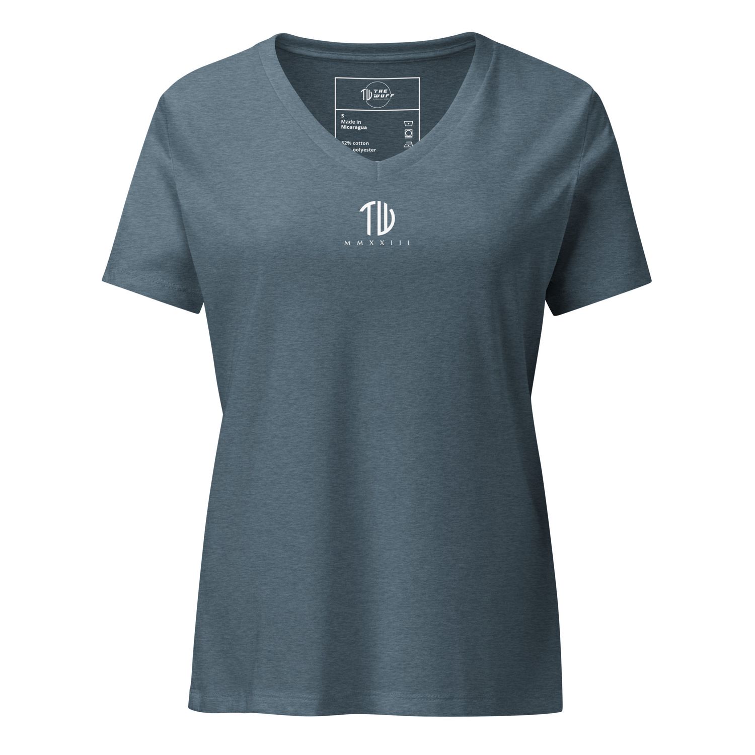 Lockeres Damen T-Shirt mit V-Ausschnitt