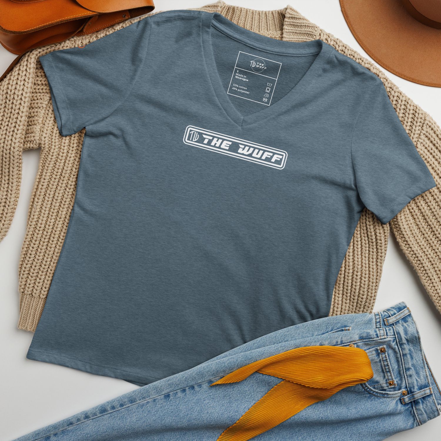 Lockeres Damen T-Shirt mit V-Ausschnitt
