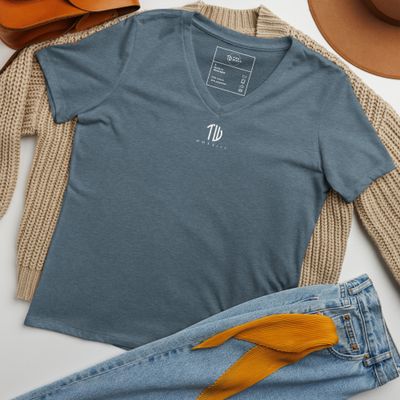 Lockeres Damen T-Shirt mit V-Ausschnitt