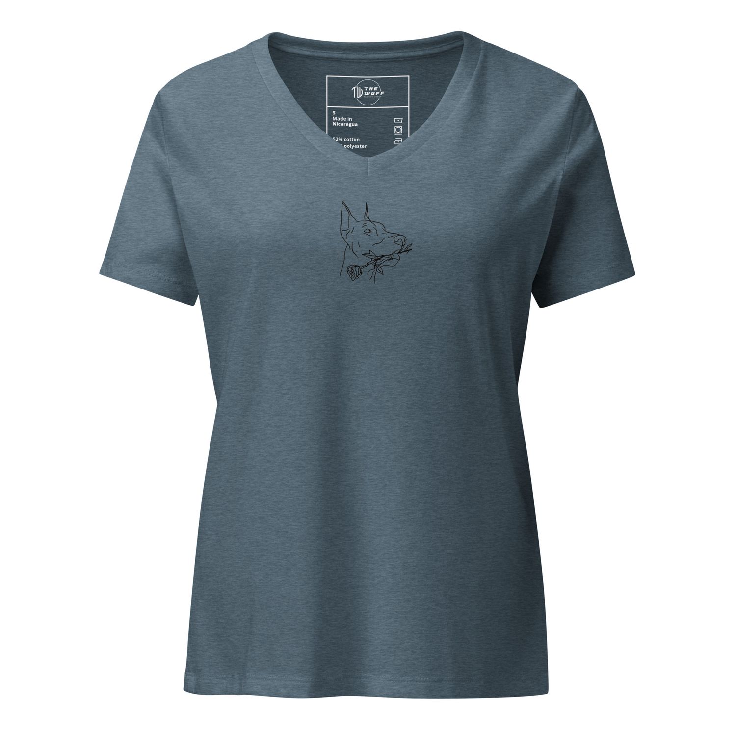 Lockeres Damen T-Shirt mit V-Ausschnitt