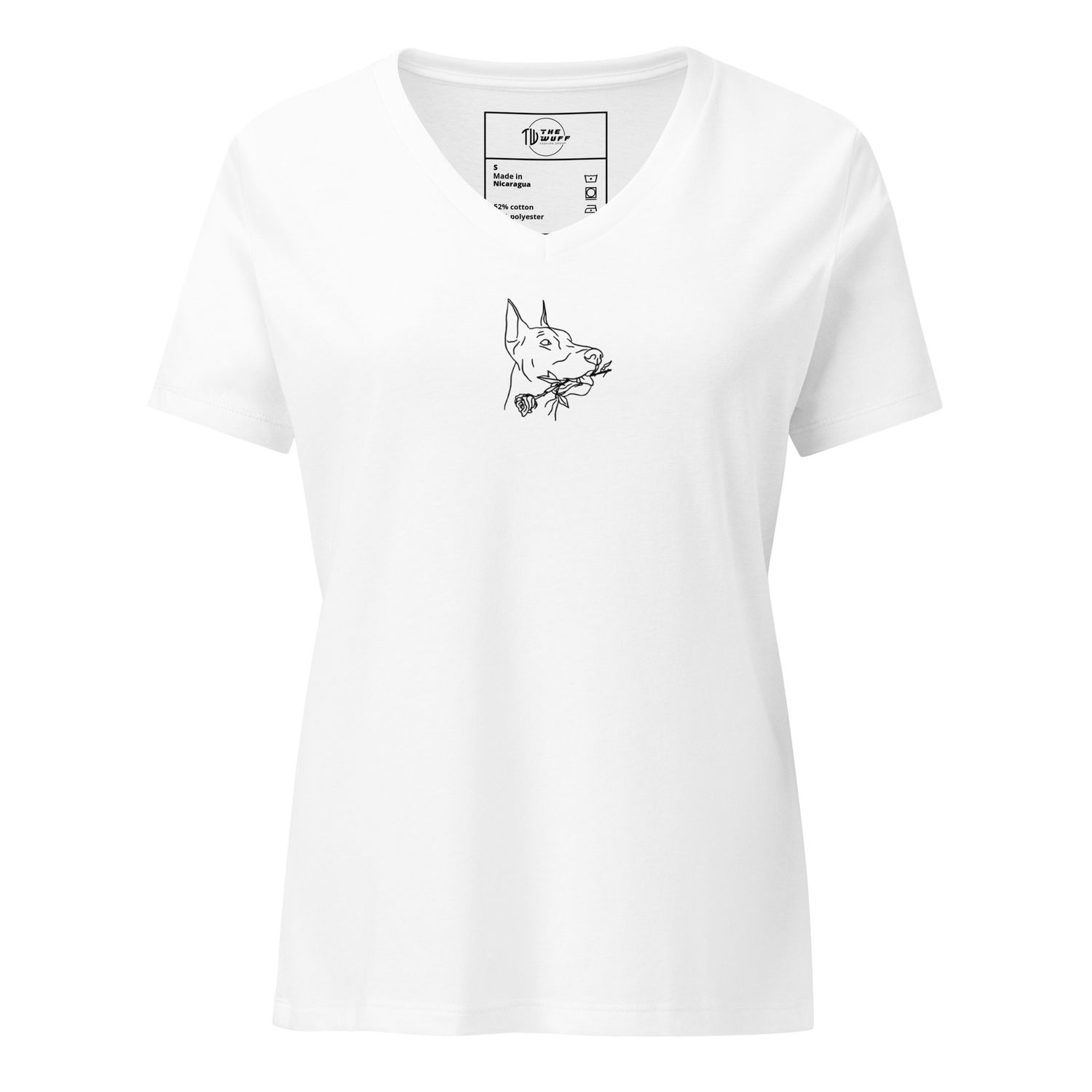 Lockeres Damen T-Shirt mit V-Ausschnitt