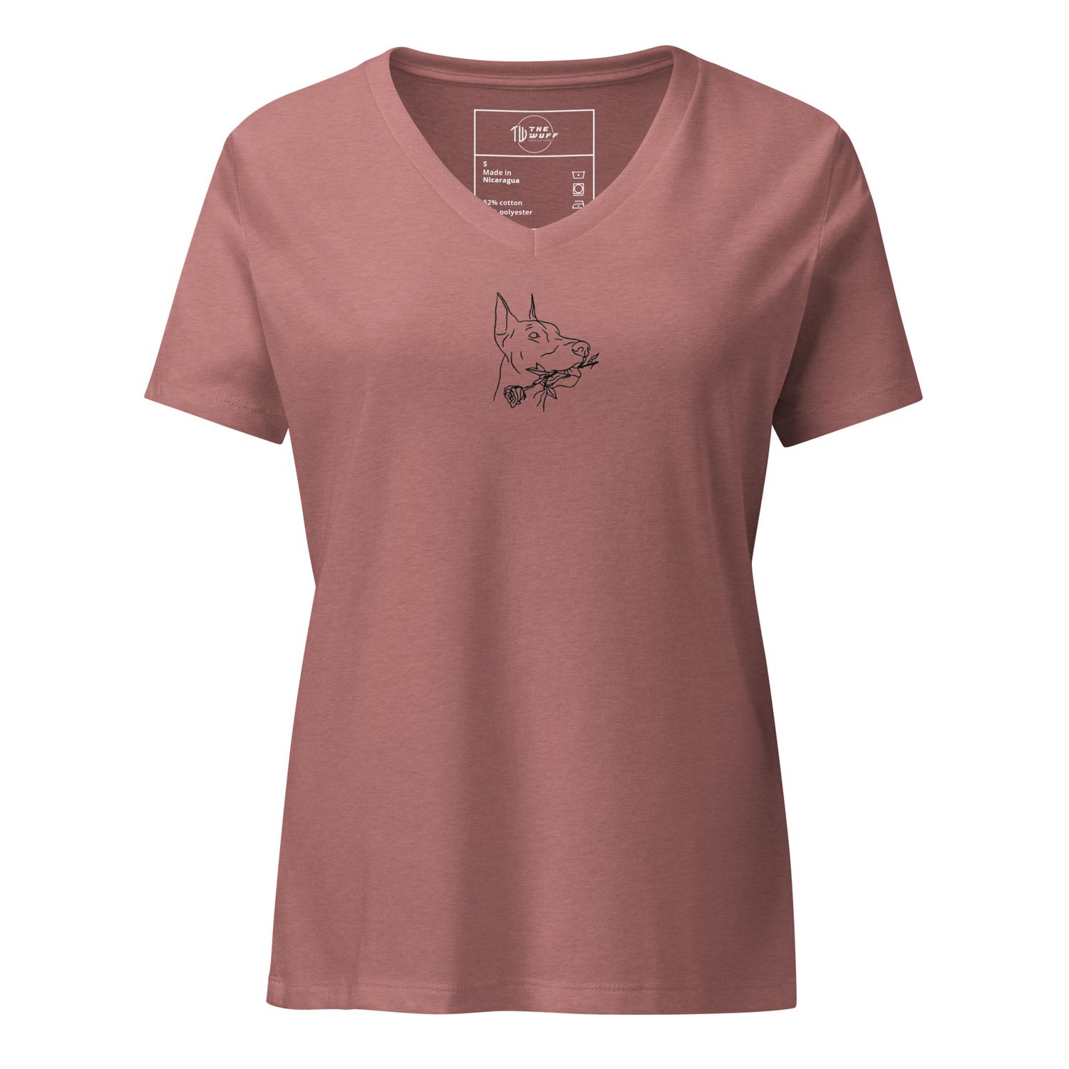 Lockeres Damen T-Shirt mit V-Ausschnitt