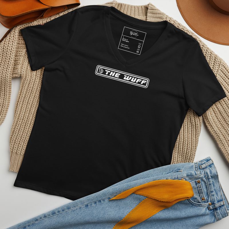 Lockeres Damen T-Shirt mit V-Ausschnitt
