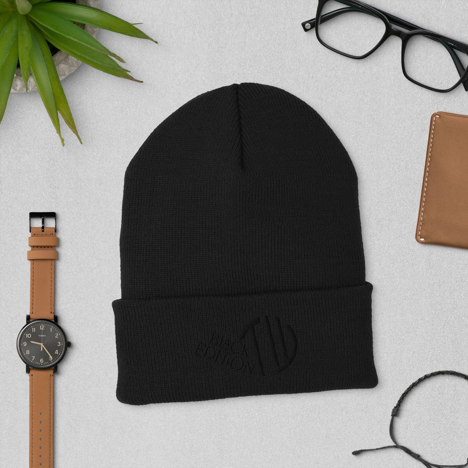Umgeschlagene Beanie Black-Edition 🖤
