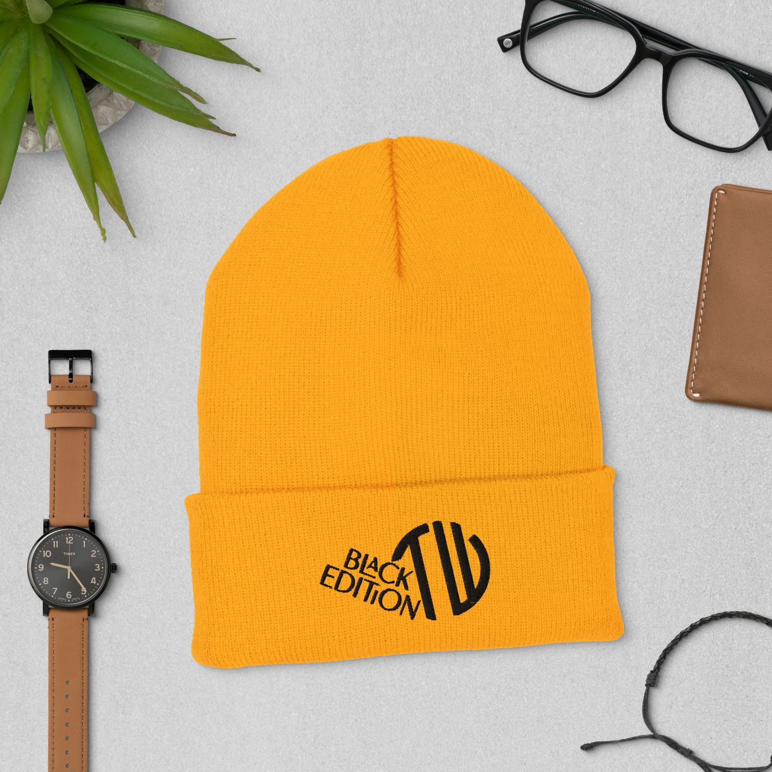 Umgeschlagene Beanie Black-Edition 🖤