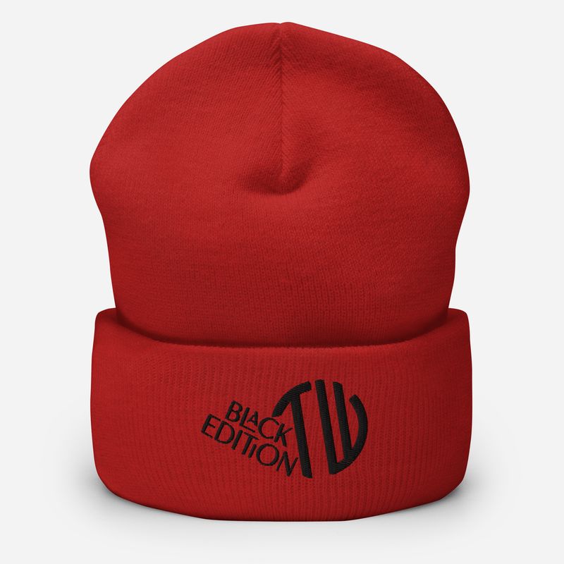 Umgeschlagene Beanie Black-Edition 🖤 Umgeschlagene Beanie Black-Edition 🖤