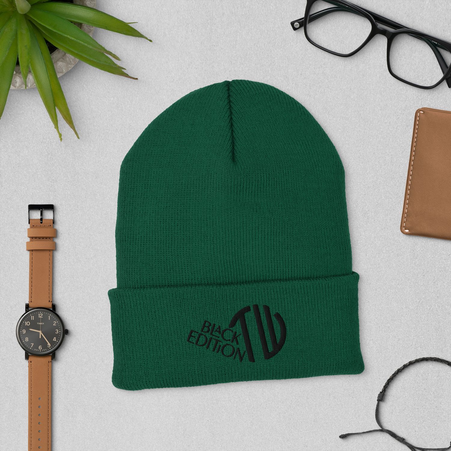 Umgeschlagene Beanie Black-Edition 🖤