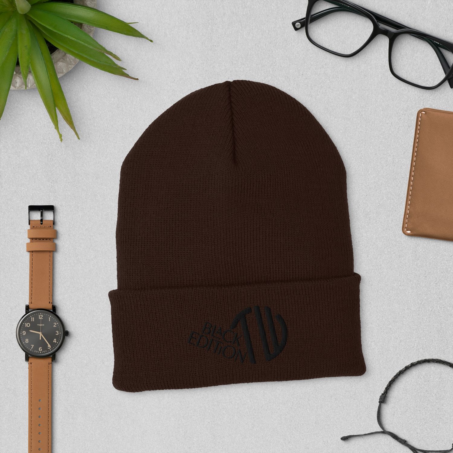 Umgeschlagene Beanie Black-Edition 🖤