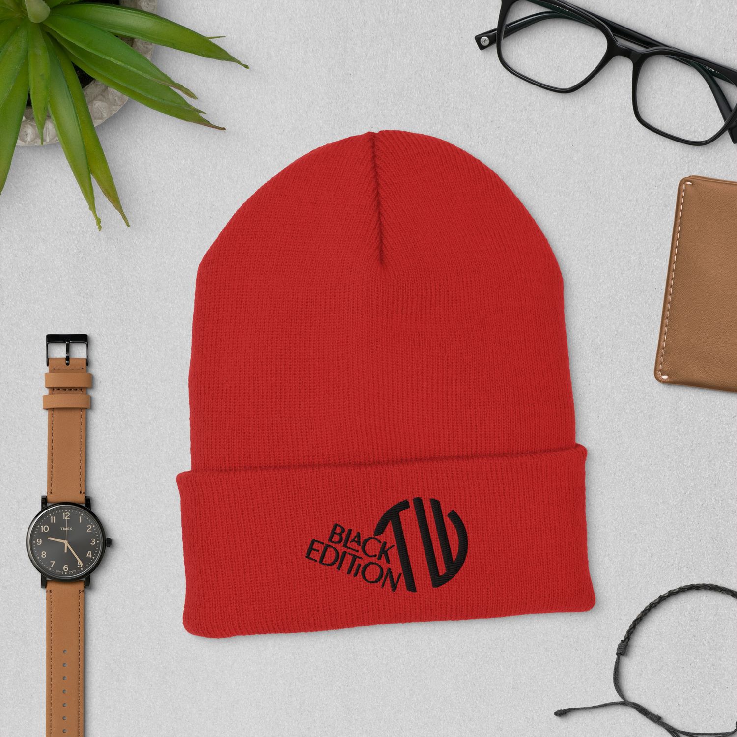 Umgeschlagene Beanie Black-Edition 🖤