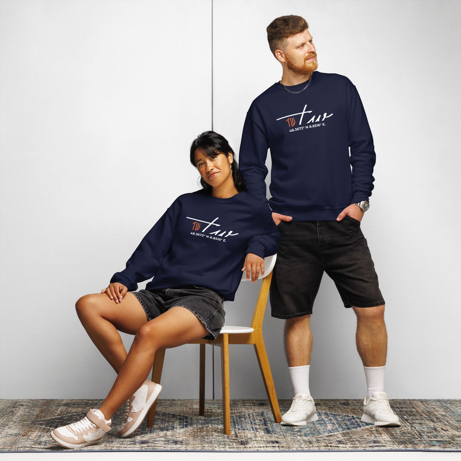 Hochwertiger Unisex Pullover mit Rundhalsausschnitt