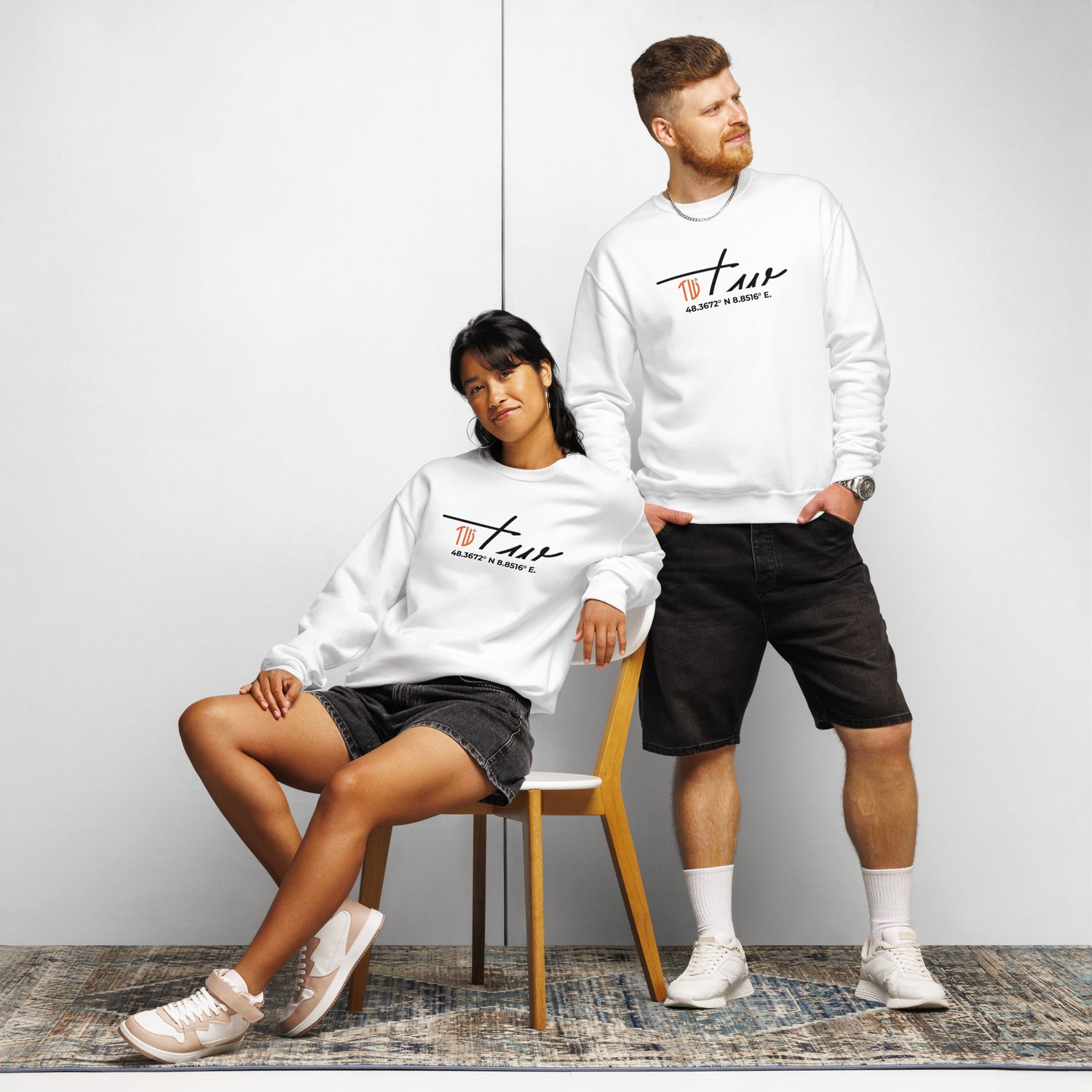 Hochertiger Pullover mit Rundhalsausschnitt