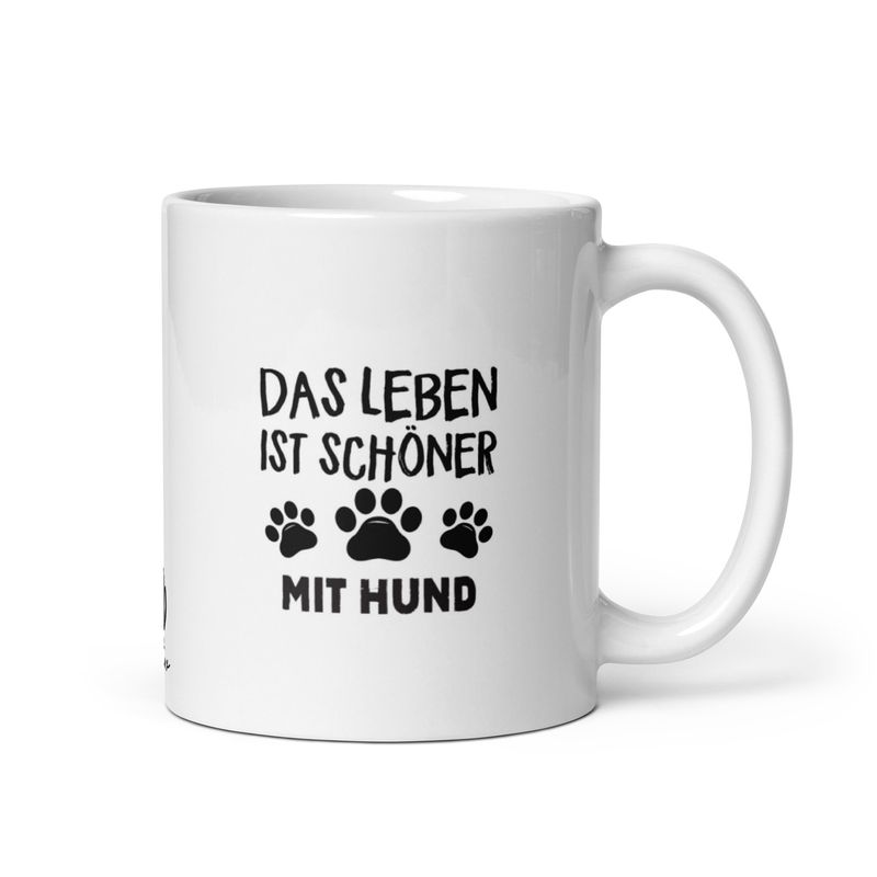 Weiße, glänzende Tasse