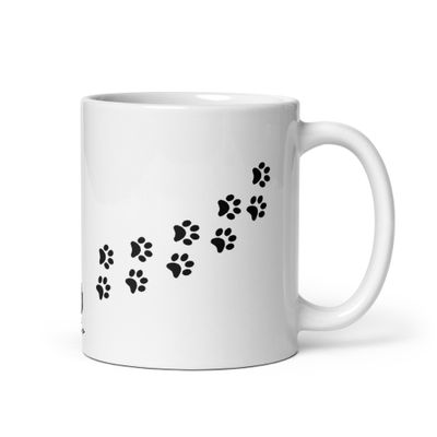 Weiße, glänzende Tasse