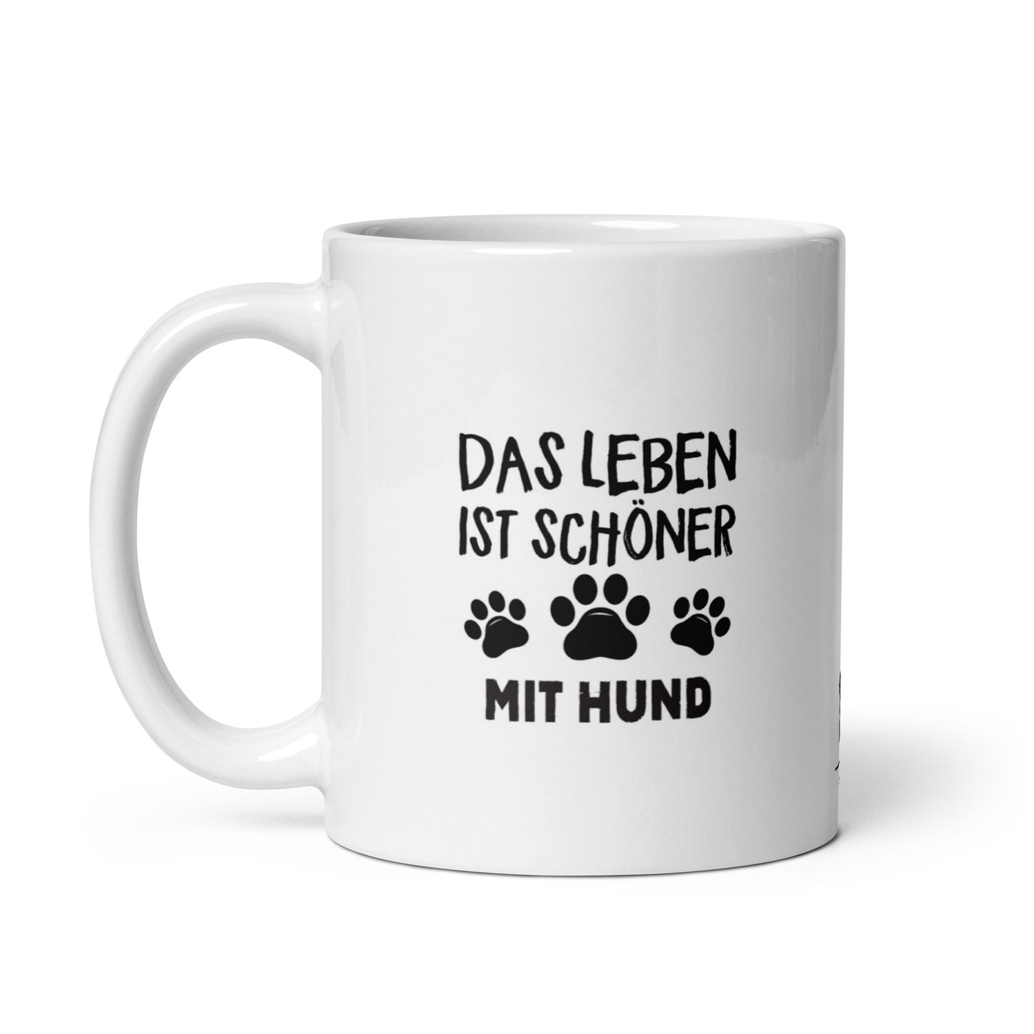 Weiße, glänzende Tasse