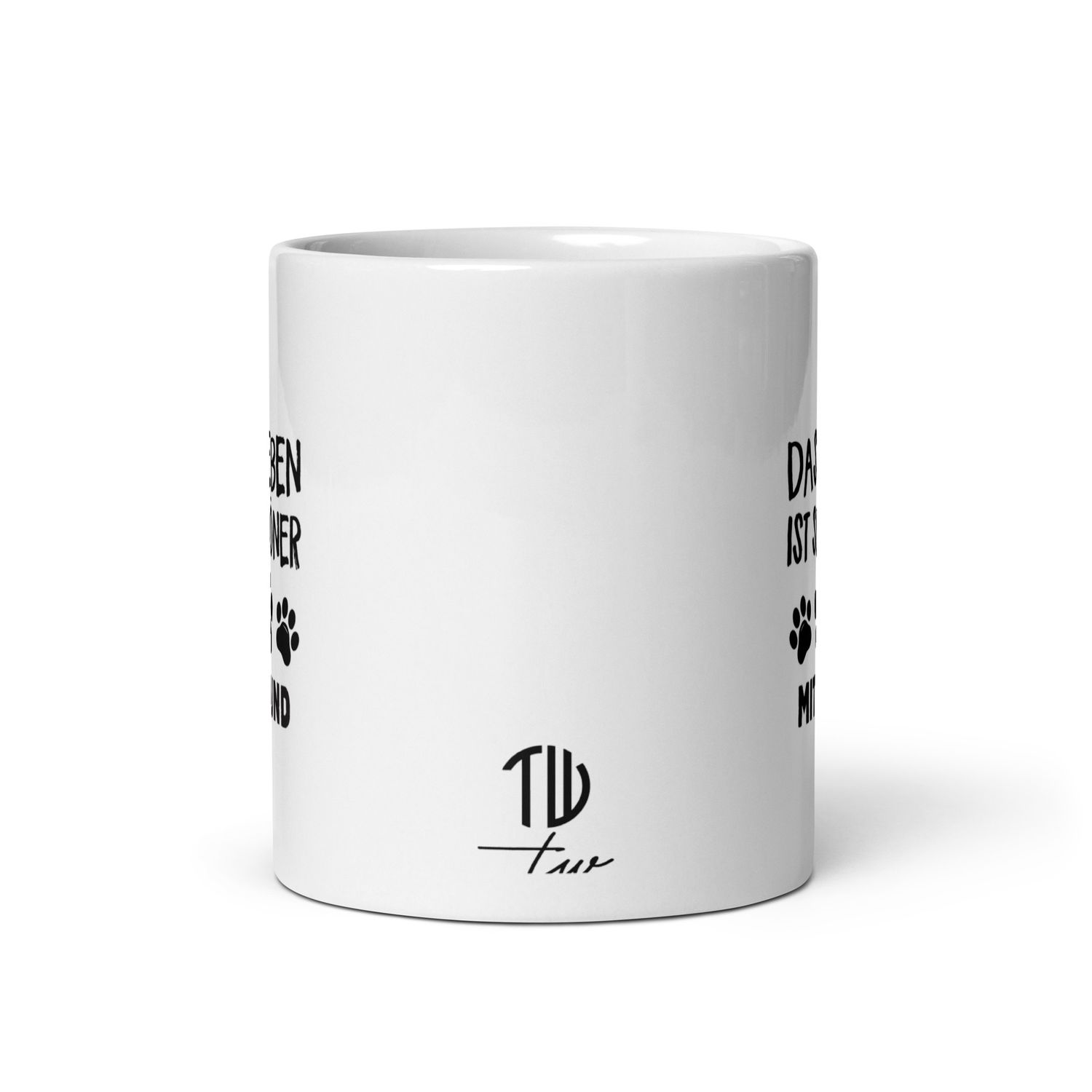 Weiße, glänzende Tasse