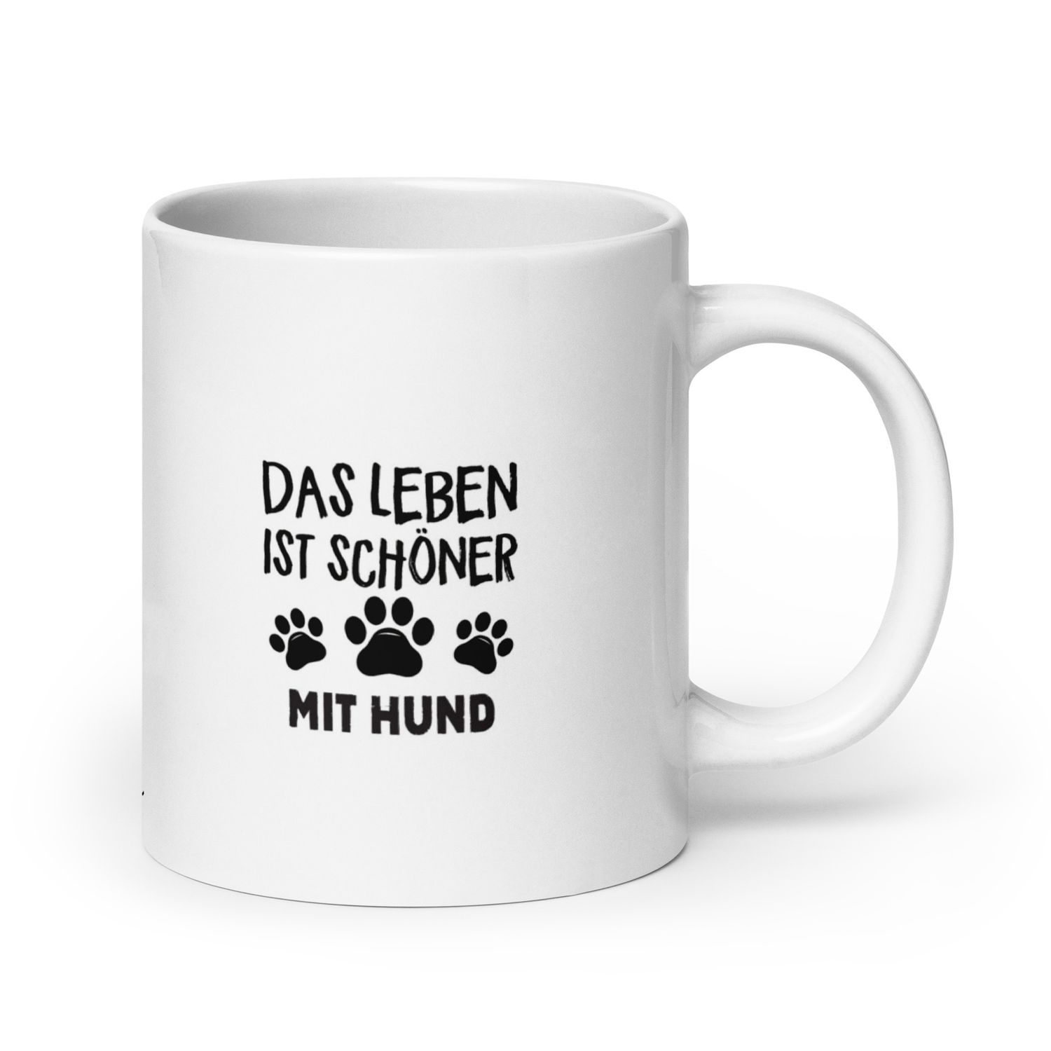 Weiße, glänzende Tasse