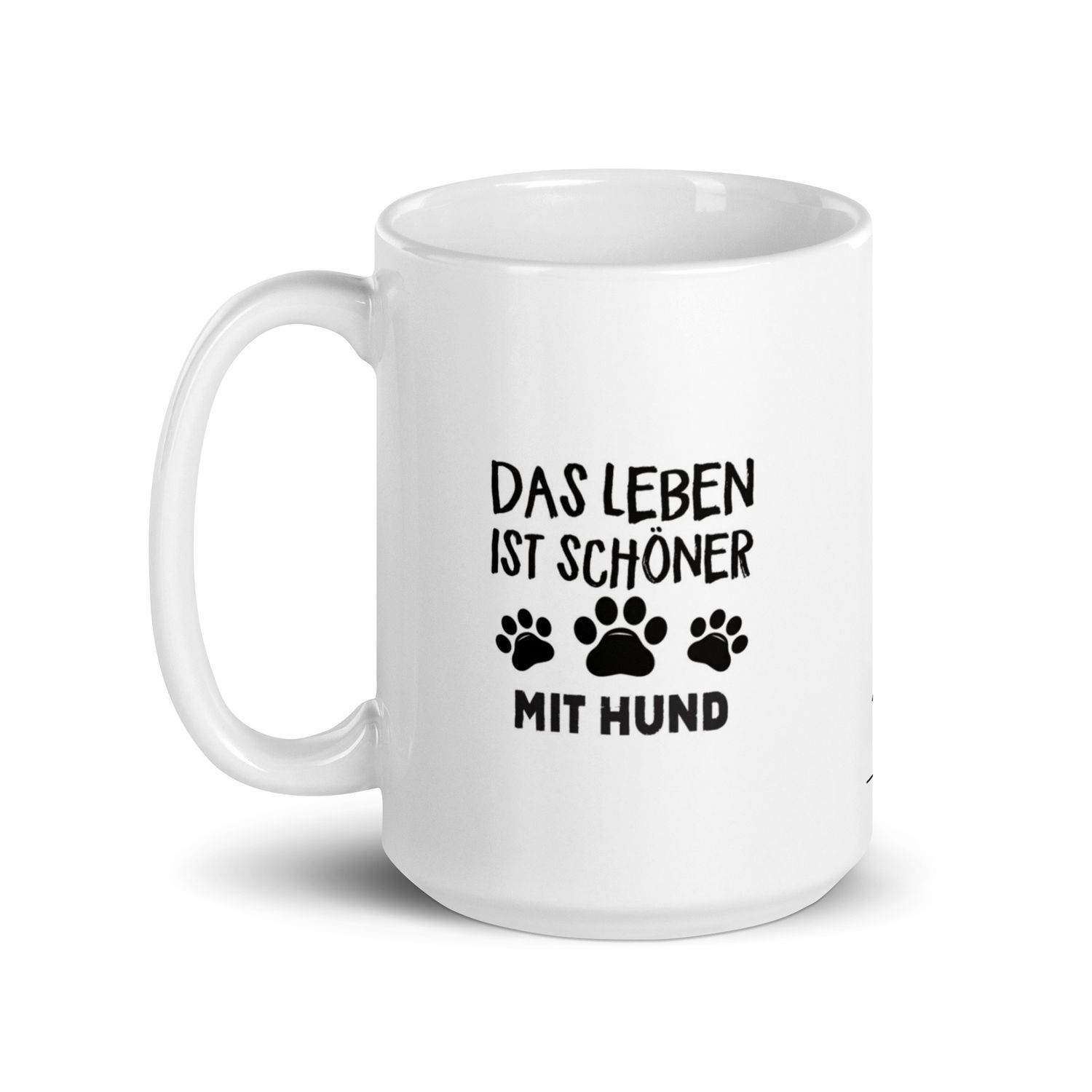 Weiße, glänzende Tasse