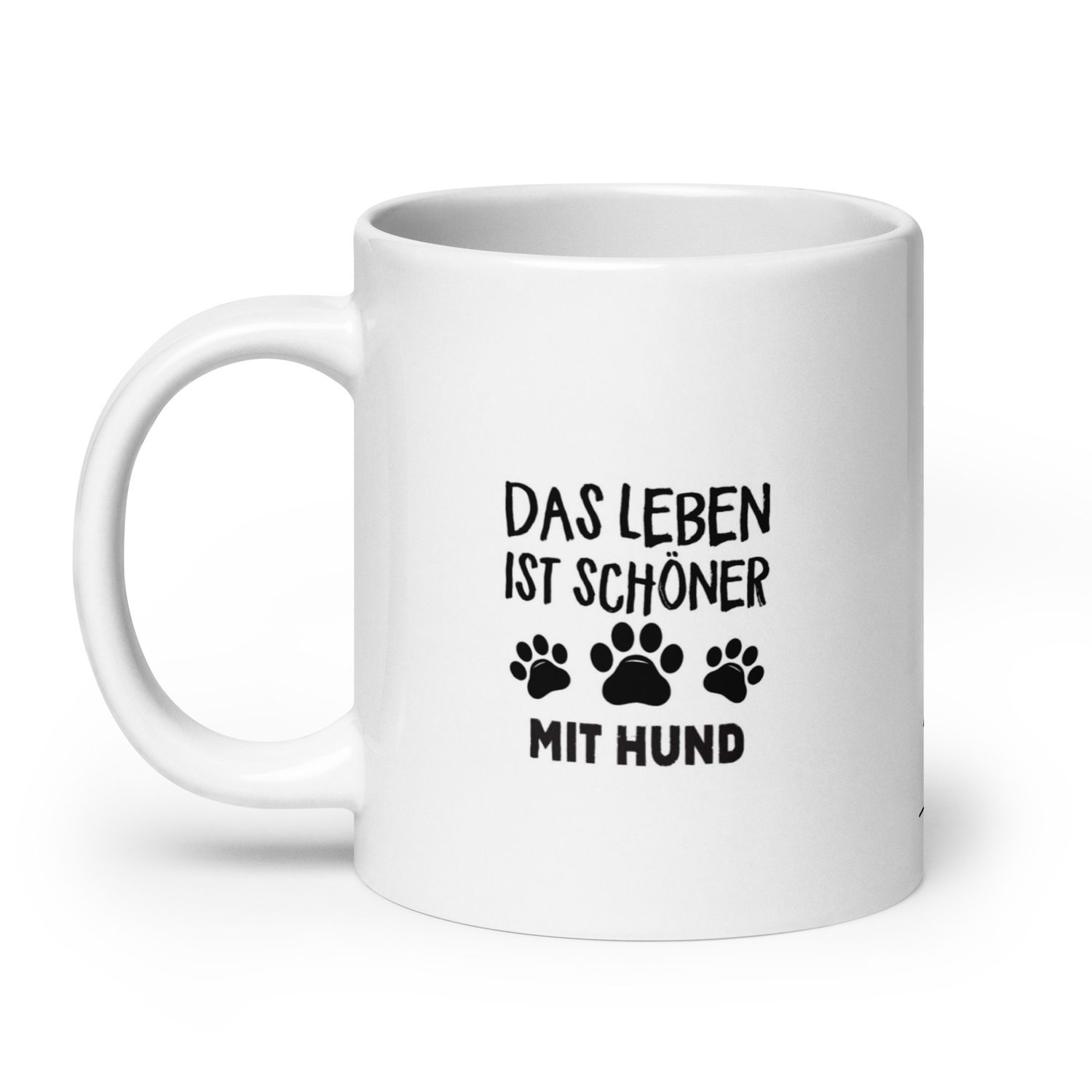 Weiße, glänzende Tasse