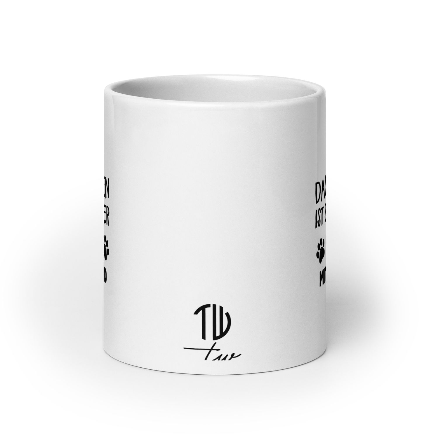 Weiße, glänzende Tasse
