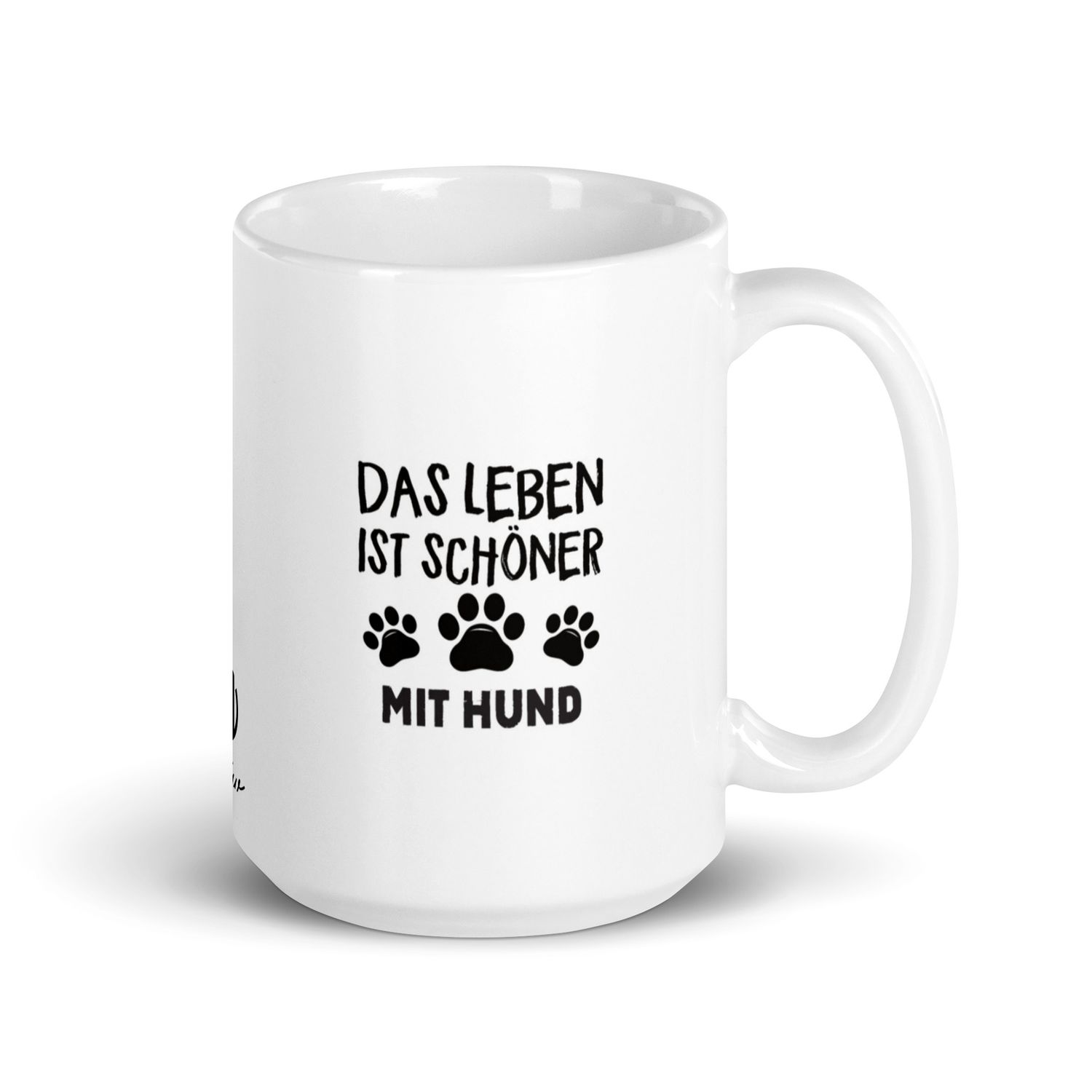 Weiße, glänzende Tasse