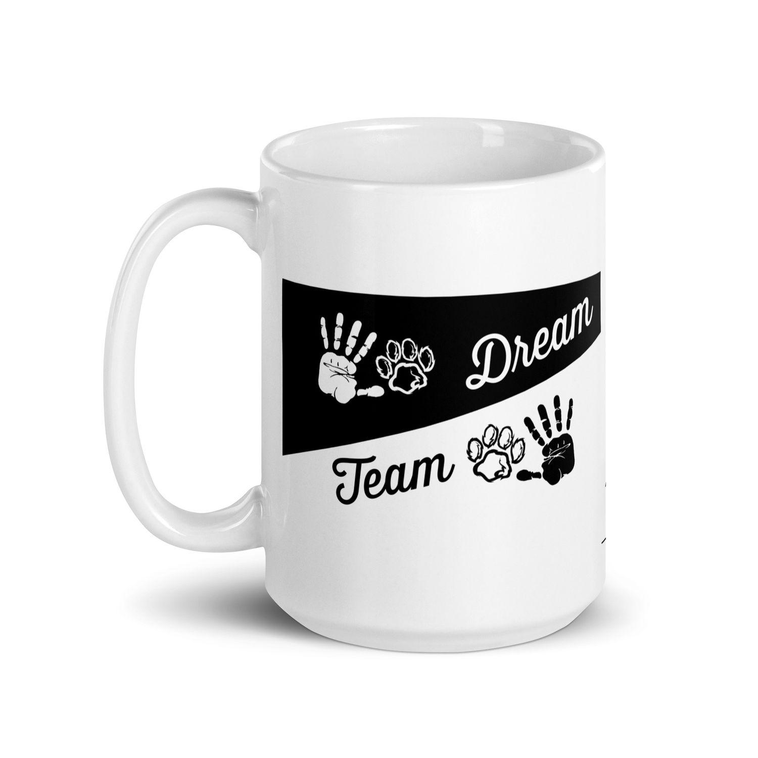 Weiße, glänzende Tasse