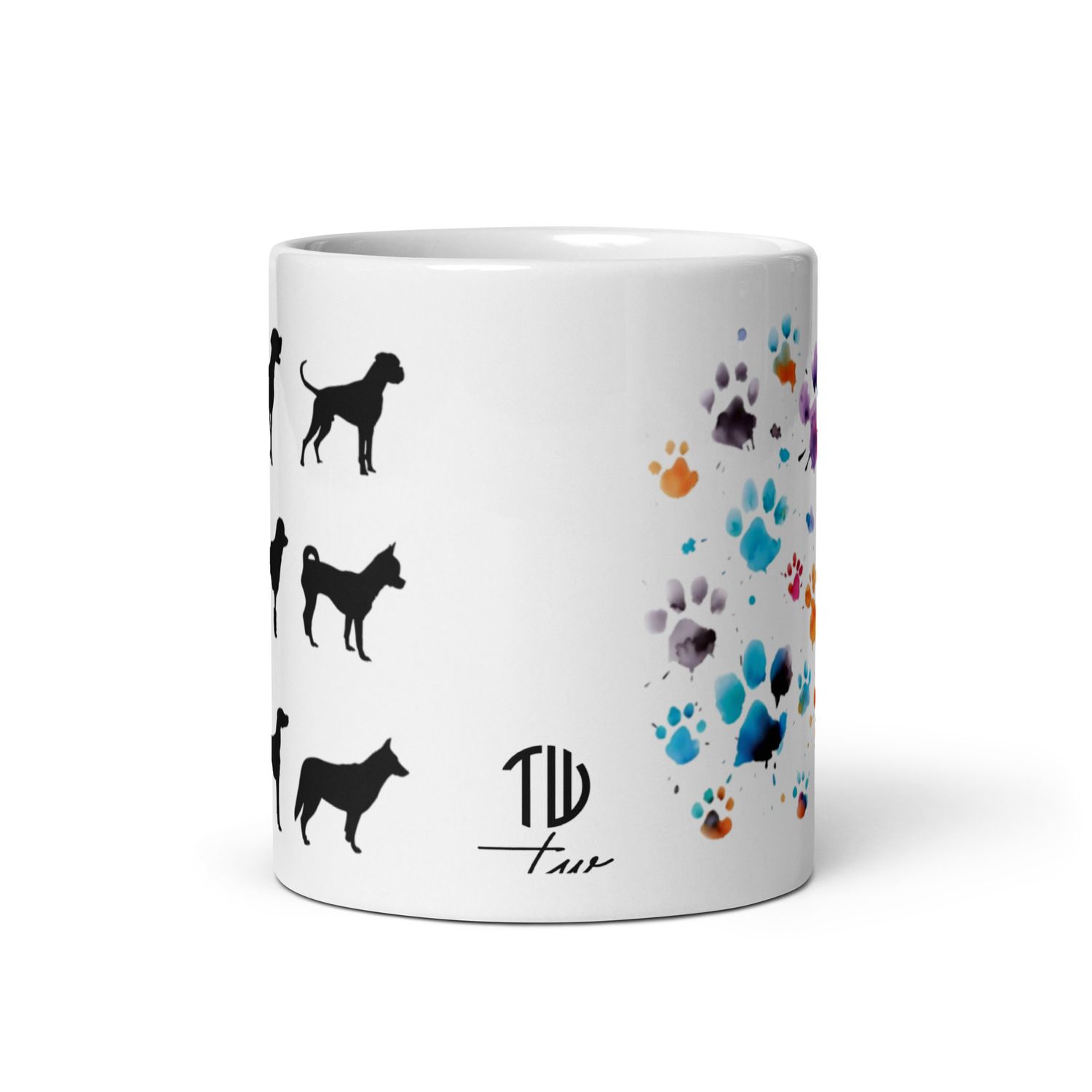 Weiße, glänzende Tasse