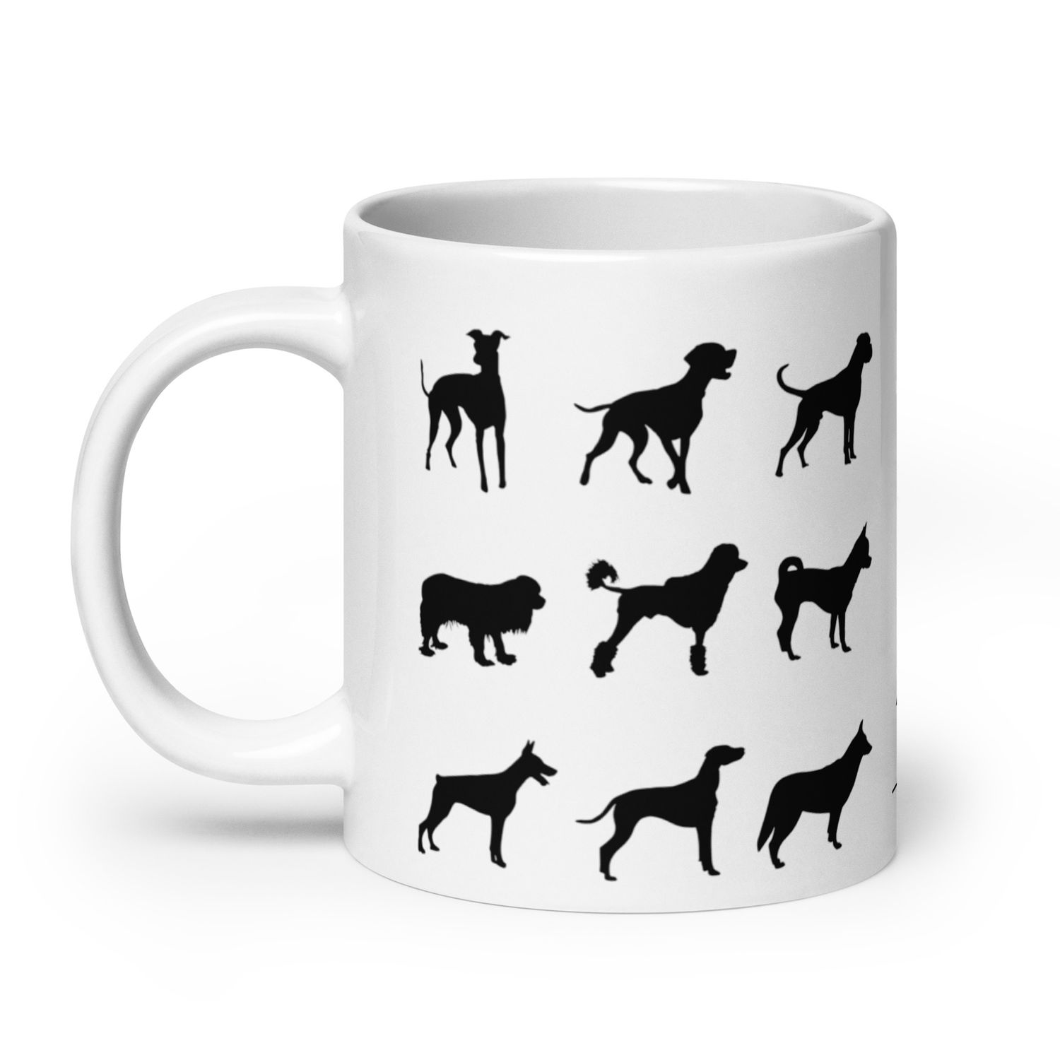 Weiße, glänzende Tasse