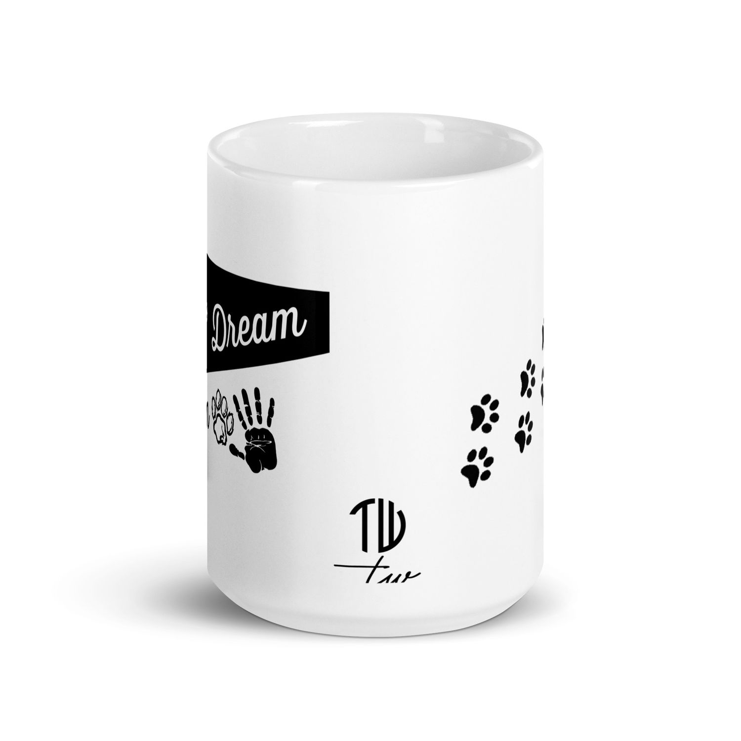Weiße, glänzende Tasse