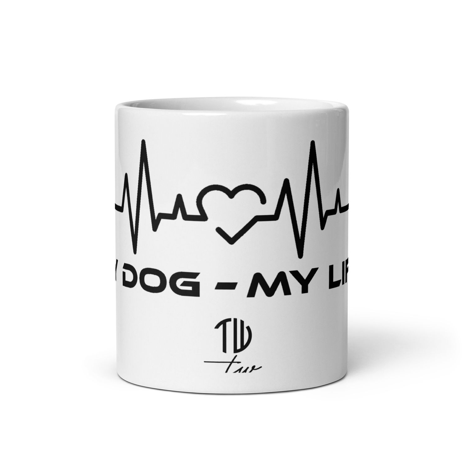 Weiße, glänzende Tasse