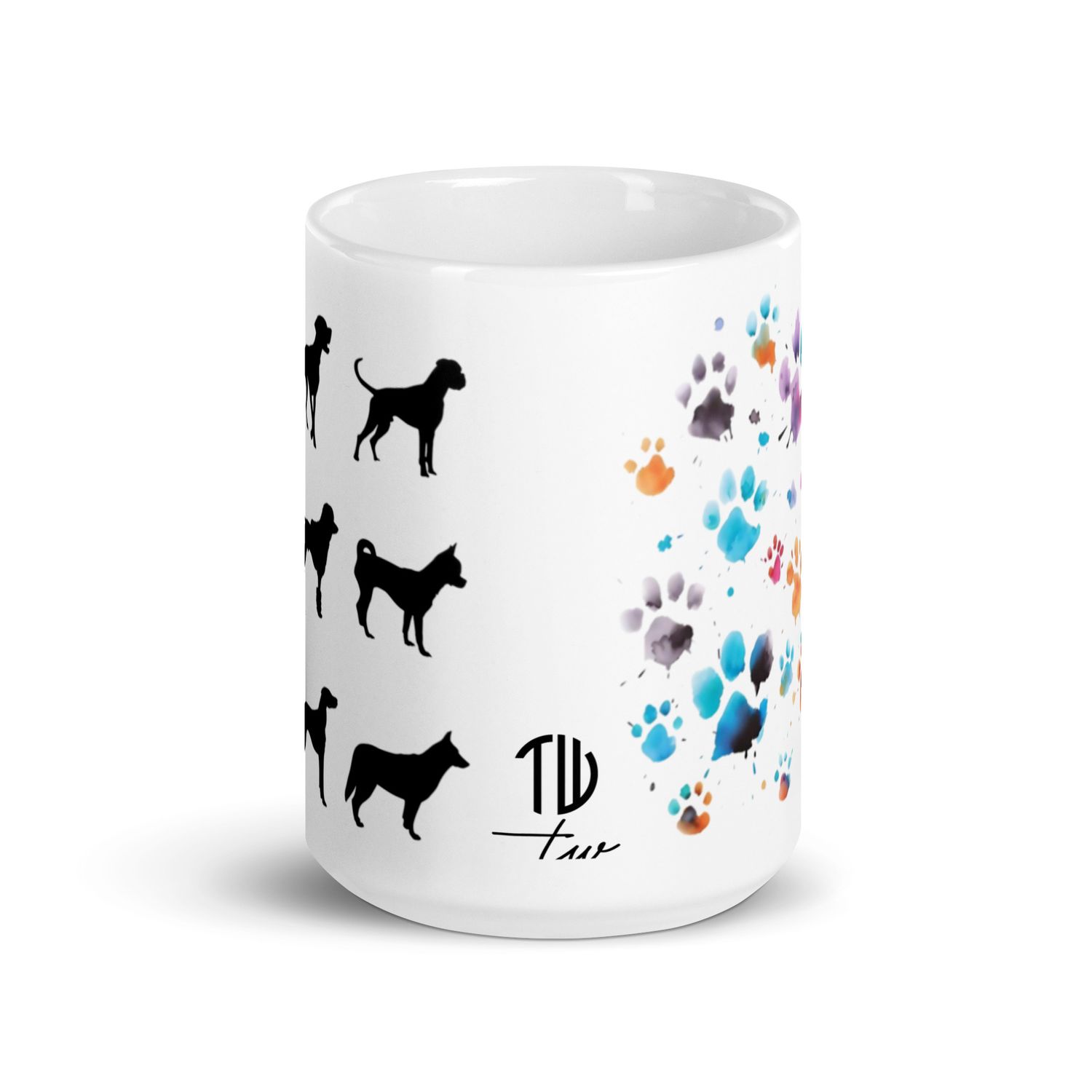 Weiße, glänzende Tasse