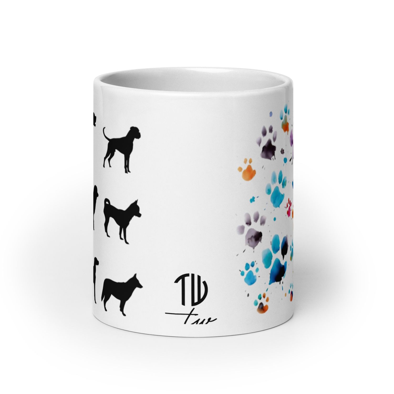 Weiße, glänzende Tasse