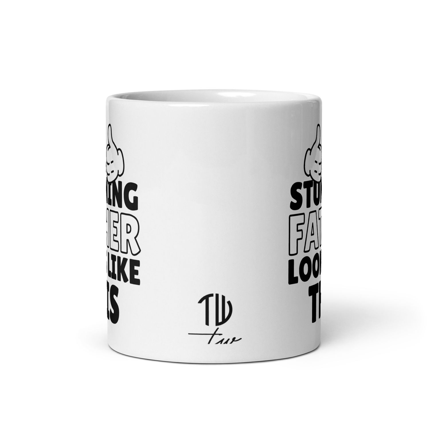 Weiße, glänzende Tasse