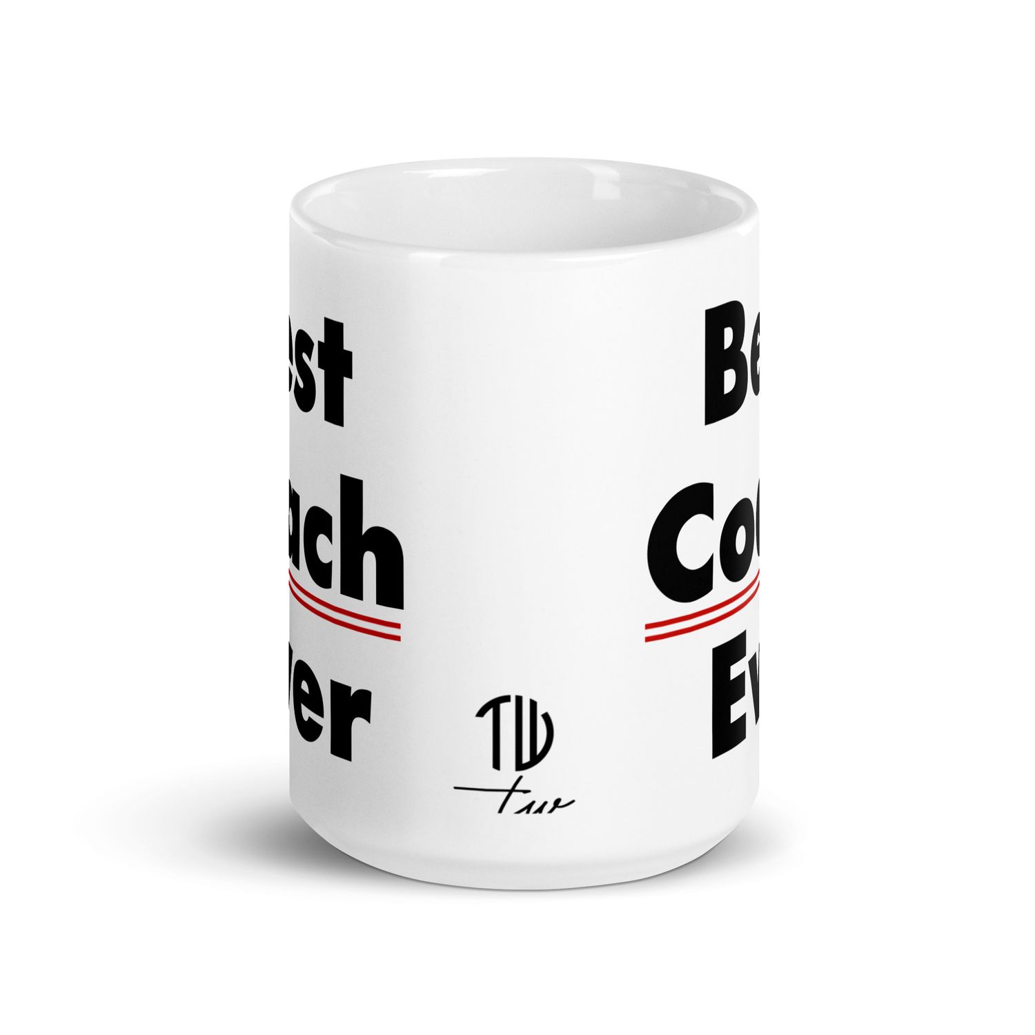 Weiße, glänzende Tasse