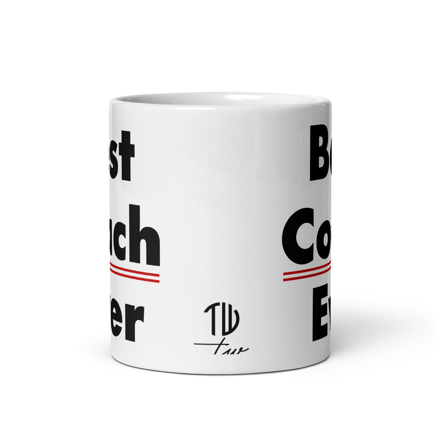 Weiße, glänzende Tasse