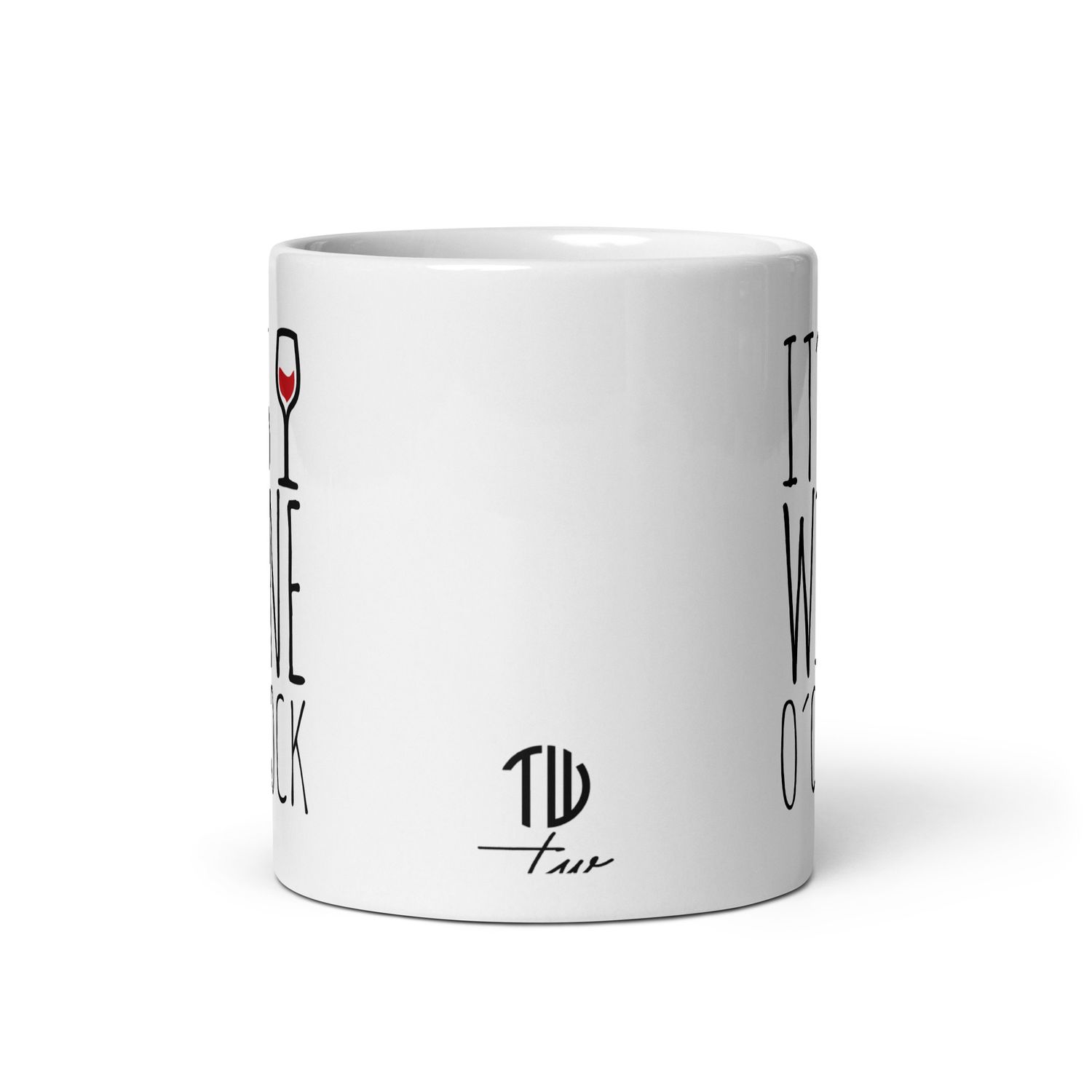 Weiße, glänzende Tasse