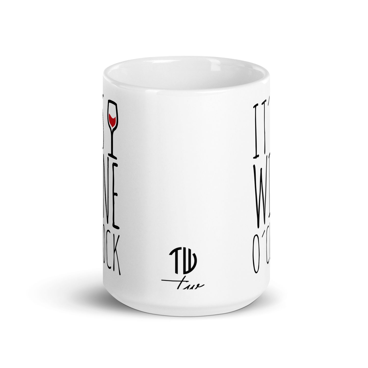 Weiße, glänzende Tasse