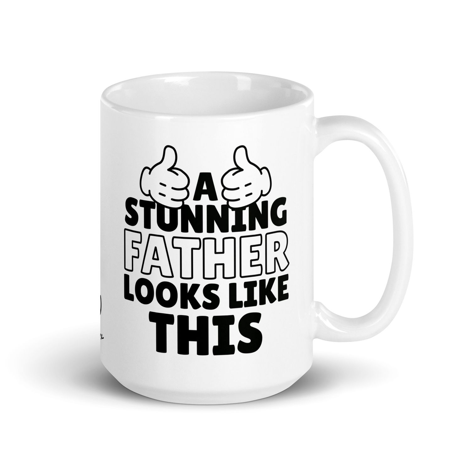 Weiße, glänzende Tasse