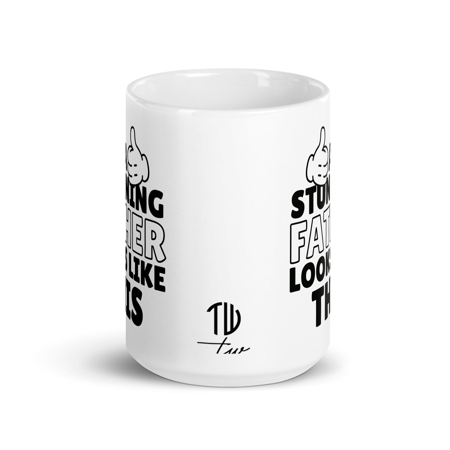 Weiße, glänzende Tasse