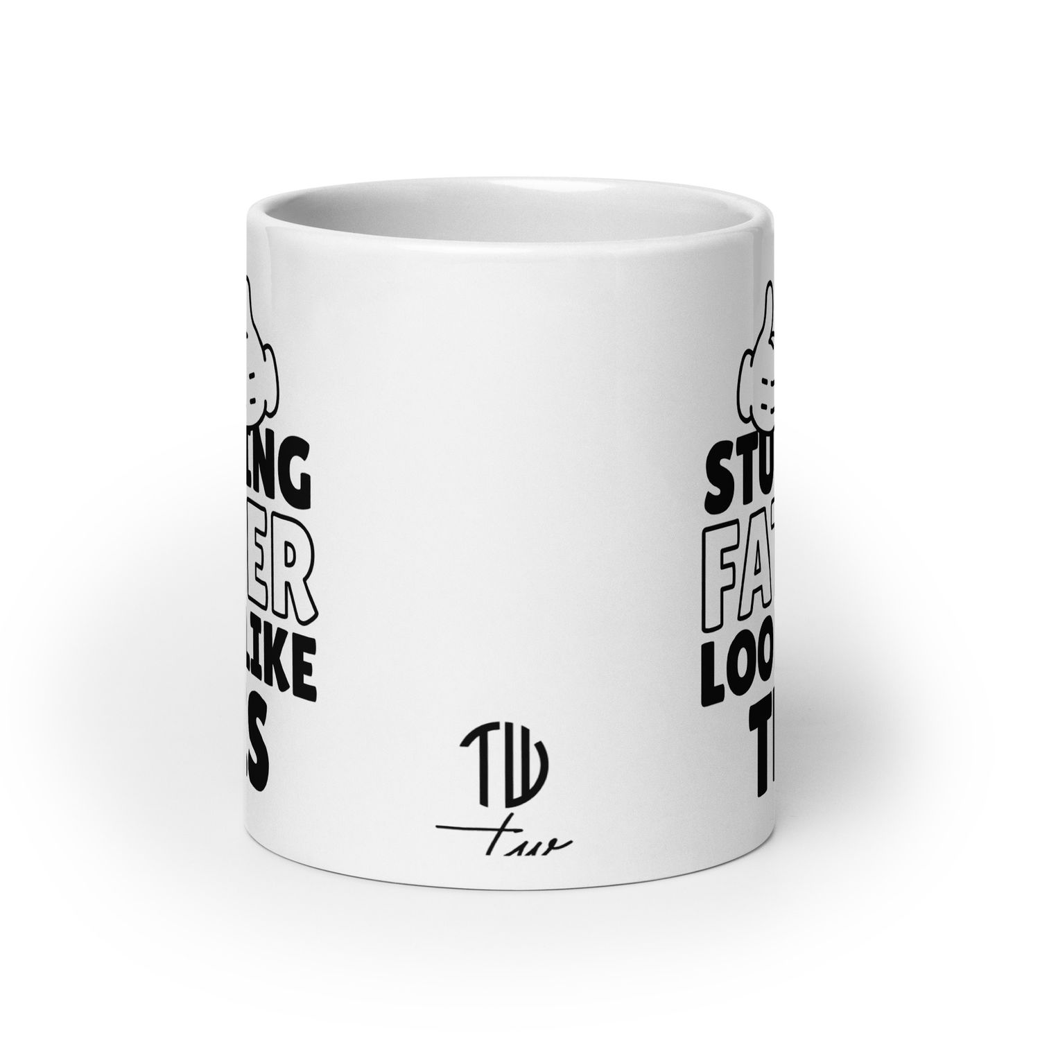 Weiße, glänzende Tasse