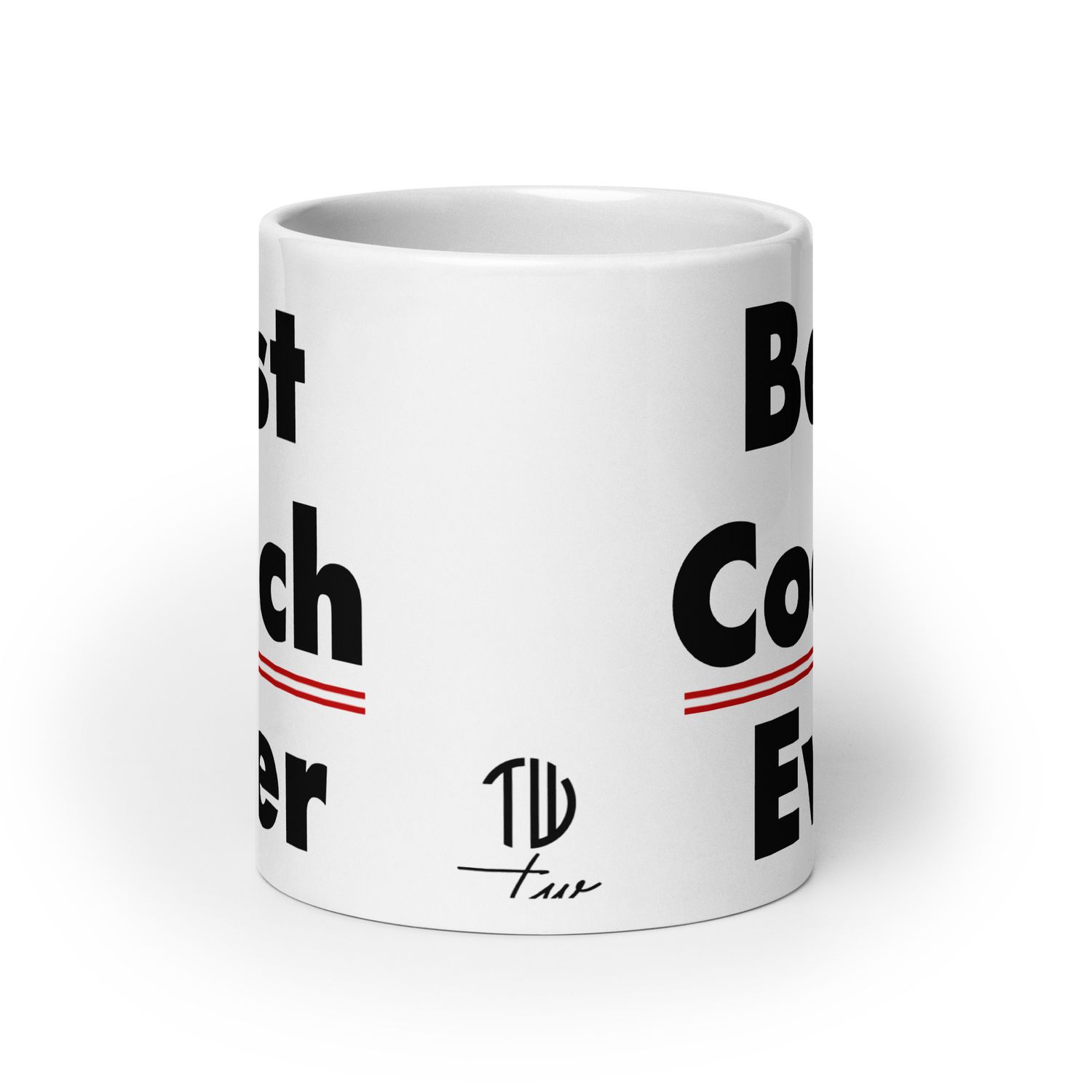 Weiße, glänzende Tasse