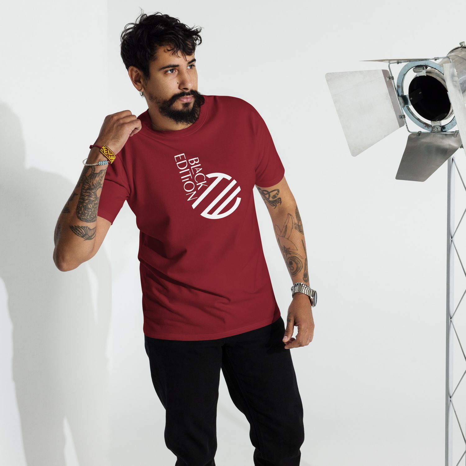 Schweres Premium T-Shirt für Herren Black Edition