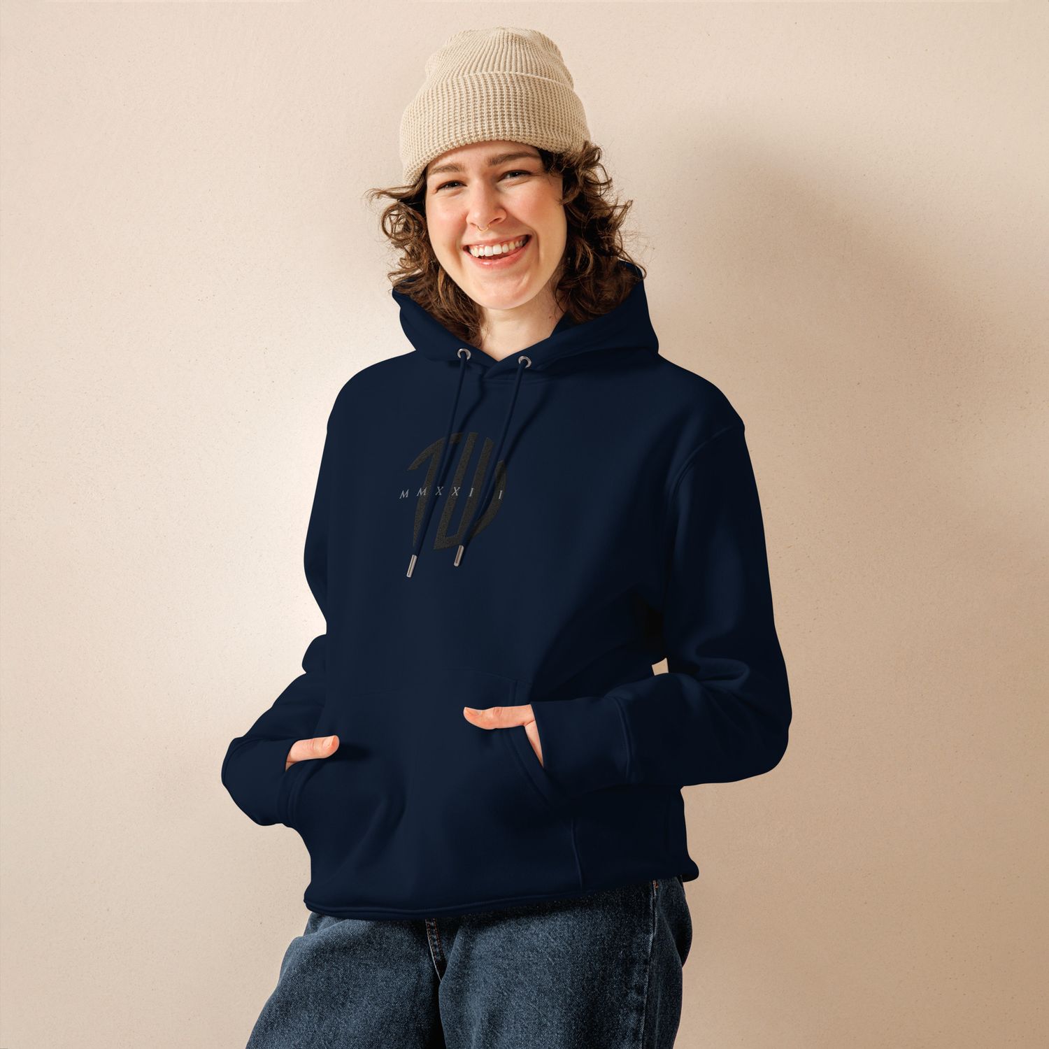Unisex Bio-Hoodie|Black Alpha